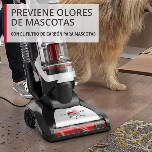 Vista 5 de Hoover UH71320VFR WindTunnel - Aspiradora vertical para mascotas sin bolsa, color blanco