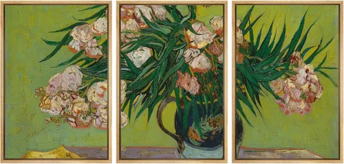 Vista 39 de wall26 Lienzo enmarcado para pared, juego de arte con flores de almendra de Vincent Van Gogh, naturaleza, ilustraciones de área silvestre, bellas