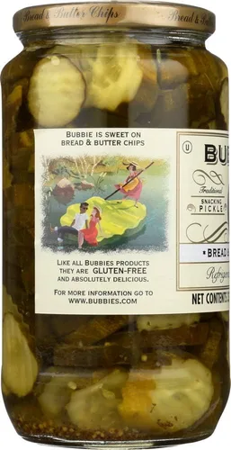 Vista 3 de Bubbies Pepinillo de pan y mantequilla Chips de 33 onzas (paquete de 1)