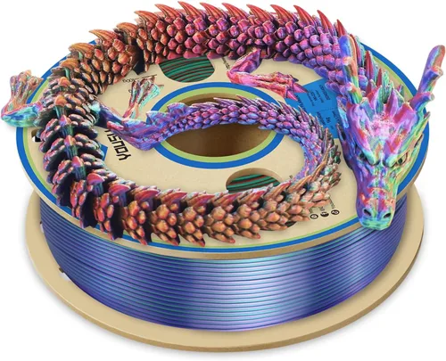 Vista 31 de Yousu Seda de Doble Color Filamento PLA para 3D Impresora Filamento Coextrusión PLA Multicolor Filamento PLA 1.75mm (± 0.03 mm) Compatible