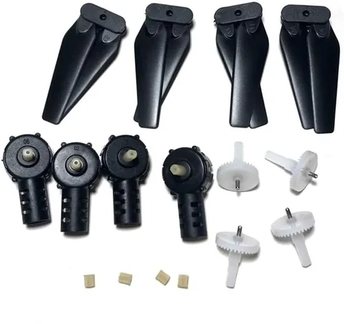 Vista 24 de Ajuste para K3 E99 y K3 Pro Rc Drone Quadrotor Piezas de repuesto Motores Base de Motor Hélices Cuchillas Marco Engranajes Brazo Kit de accesorios