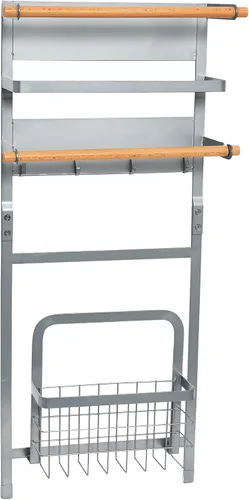 Vista 13 de Household Essentials Estante organizador magnético de metal, negro