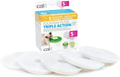 Vista 8 de Filtros de repuesto originales Catit Triple Action para fuente de agua, paquete de 2 - Filtros de repuesto oficiales para fuentes de agua potable
