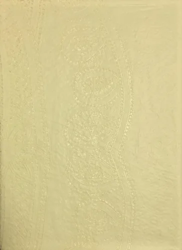 Vista 3 de Nuevo mantel de encaje de vinilo de ganchillo, 70" redondo, hueso beige