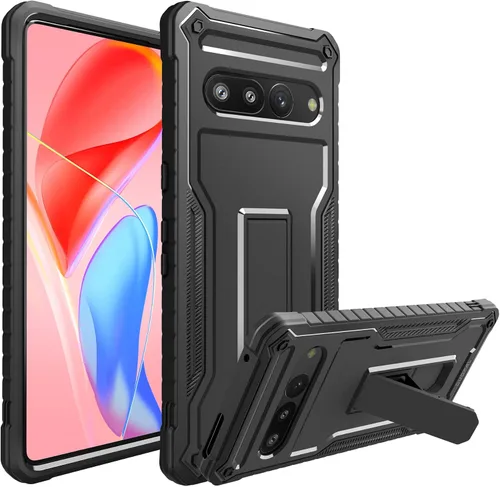 Vista 12 de Funda para Google Pixel 7, protección de grado militar a prueba de golpes con protector de pantalla HD de vidrio templado y soporte compatible