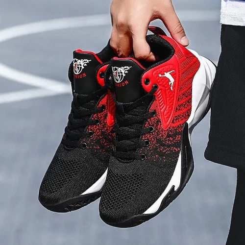 Vista 3 de zxcvb Zapatos de baloncesto transpirables con parte inferior suave para verano zapatos de baloncesto