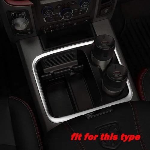 Vista 2 de Panel central de control y asiento cromado y cubierta de salpicadero de engranajes para 2011 2012 2013 2014 2015 2016 2017 2018 Dodge RAM 1500 2500