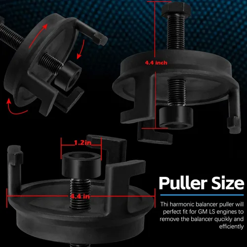 Vista 7 de Para GM LS Extractor de Equilibrador Armónico 25264 Extractor de Polea de Manivela para Chrysler Jeep Dodge, Extractor de Amortiguador Armónico