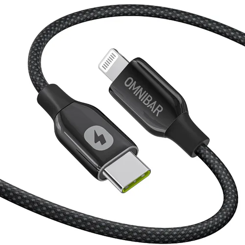 Vista 10 de Cable USB A a Lightning de 1.8 m, cable cargador Lightning para iPhone certificado MFi, cable cargador de iPhone de nylon trenzado para Apple