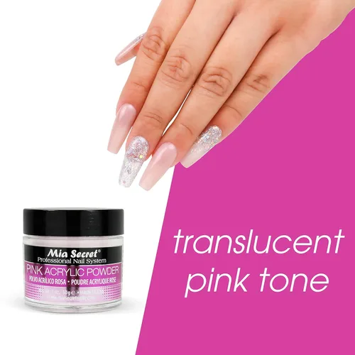 Vista 6 de Mia Secret Sistema de uñas acrílicas profesional Polvo acrílico rosa 1 OZ