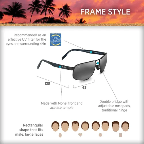 Vista 8 de Maui Jim 776 WHITEHAVEN 63 - Gafas de sol 2480in