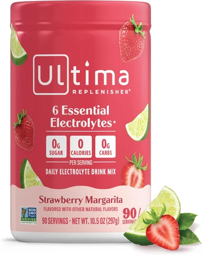 Vista 14 de Ultima Replenisher Mezcla diaria de electrolitos en polvo, sin azúcar, frambuesa azul, 90 porciones, polvo de hidratación con 6 electrolitos