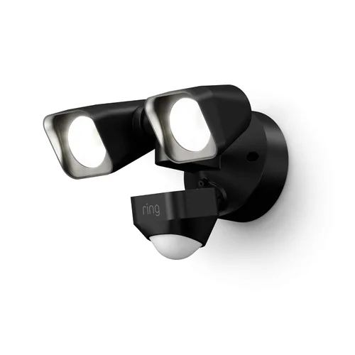 Vista 2 de Reflector cableado Ring: reflector activado por movimiento, ledes brillantes y compatible con Amazon Sidewalk (negro)