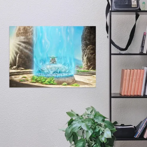 Vista 4 de MIGHTYPRINT Arte de pared de Star Wars The Mandalorian de 24 x 17 pulgadas