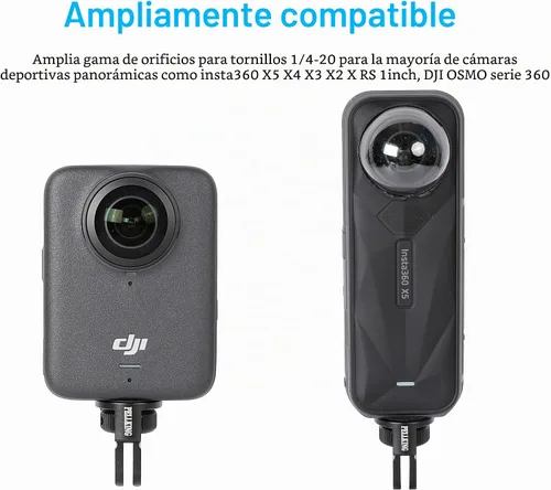 Vista 2 de PellKing - Soporte de cámara con cabeza de tornillo adaptador de 1/4" para Insta 360