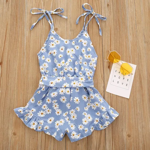 Vista 3 de Ropa de niña pequeña de verano lindo halter mameluco de 6 meses a 5 años