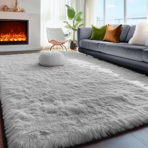 Vista 52 de Alfombras grises pequeñas para dormitorio, 2 x 4 pies, alfombras de pasillo lavables de felpa para pasillo 2- Gris