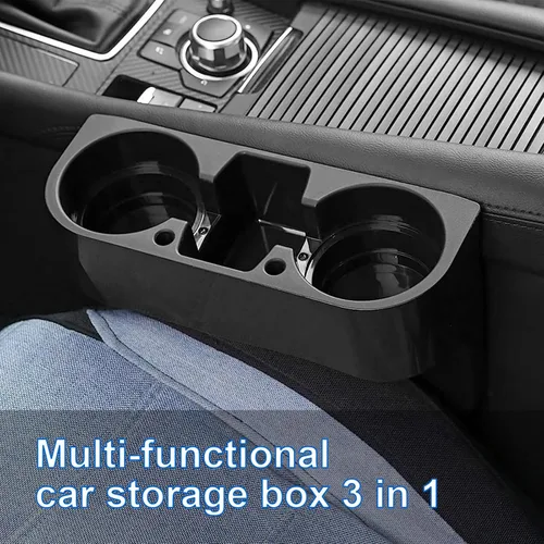 Vista 6 de Augeny Organizador de Asiento de Coche, Caja de Almacenamiento Multifuncional Portátil para Consola Central, Organizador de Espacio de Asiento