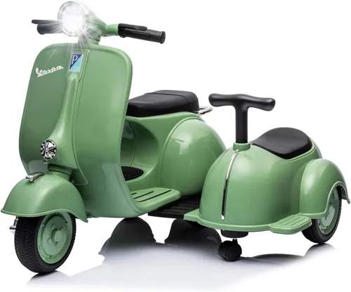 Vista 11 de Vespa - Juguete de motocicleta con licencia para niños, 2 asientos, 3 Azul