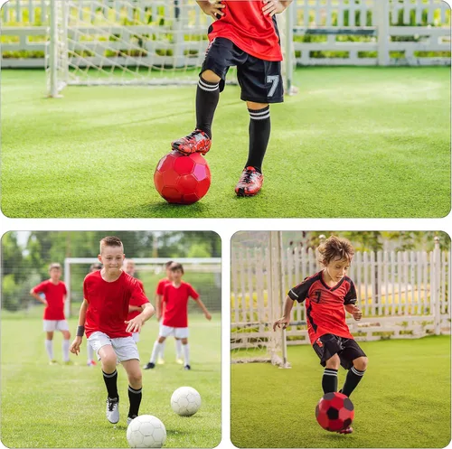Vista 6 de 2 pares de calcetines de fútbol para niños de 5 a 12 años de edad transpirables calcetines de fútbol para niñas y niños calcetines de fútbol