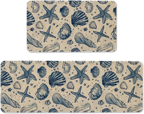 Vista 47 de Mloabuc® Tapete decorativo de flores, tapetes de cocina de arpillera de arpillera para mujer, accesorios de cocina para exteriores, 17 x 30 pulgadas