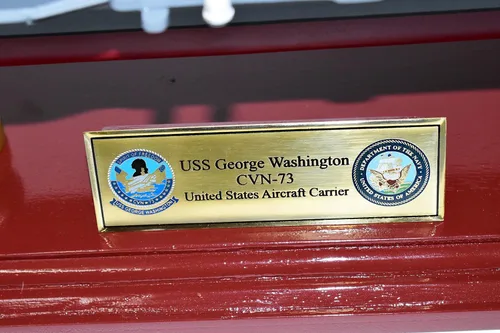 Vista 6 de USS George Washington CVN-73 Nimitz Class Carrier Modelo, 24 pulgadas, azul marino, modelo a escala