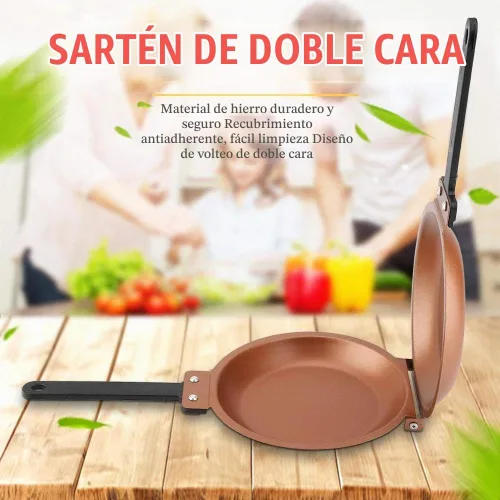 Vista 4 de ZJchao Sartén plegable con doble cara (dorado)