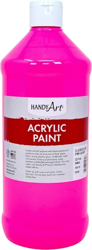 Vista 19 de Handy Art Pintura acrílica, juego de 12 colores, botellas de 16 onzas, acrílico líquido para estudiantes semibrillante, consistencia de flujo