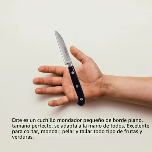 Vista 5 de MATTSTONE HILL - Cuchillo de cocina pequeño de 3.15 pulgadas, cuchillo de pelar, acero alemán, mango de triple remache