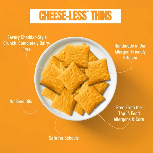 Vista 4 de Every Body Eat Snack Cracker Thins, sin queso, sin gluten, vegano, sin lácteos y sin aceite de semillas, 4 onzas