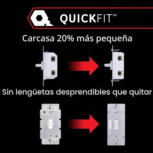 Vista 3 de Enbrighten Interruptor complementario blanco, QuickFit y SimpleWire, control de luz inteligente, interruptor de luz inteligente Z-Wave/Zigbee