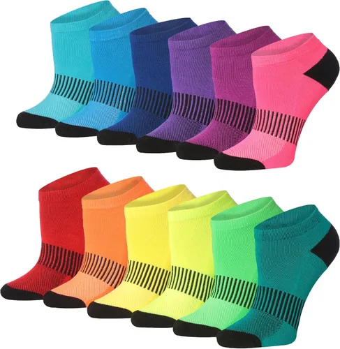 Vista 40 de Tipi Toe Women’s 12 Pack Cushioned Low Cut Socks – Breathable, Moisture-Wicking Athletic Comfort for Running & Daily Wear