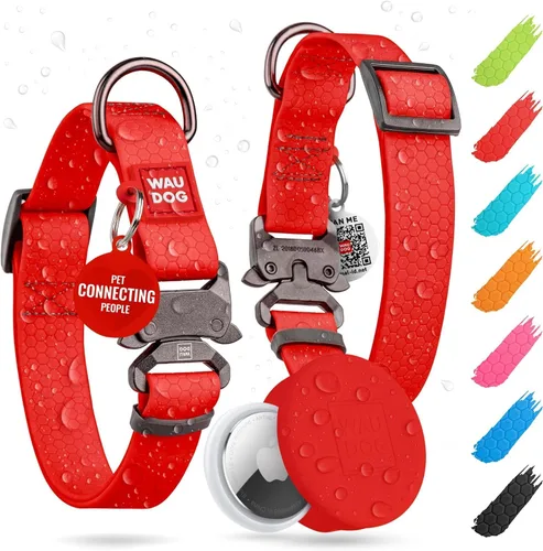 Vista 31 de WAUDOG Collar de perro impermeable – Collar ajustable para perros grandes, pequeños y medianos – Collares resistentes con cierre de metal duradero
