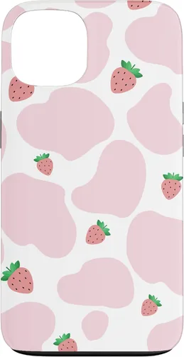 Vista 7 de Baby Pink Cow Print Pattern Cute Strawberry Cow Animal Gift Case for iPhone 17