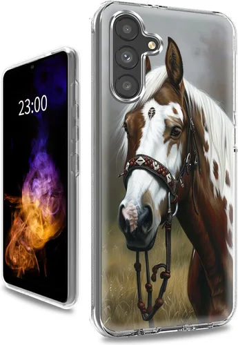 Vista 25 de Funda transparente para Samsung A15 5G de 6.5 pulgadas, doble capa protectora a prueba de golpes de PC transparente de silicona suave
