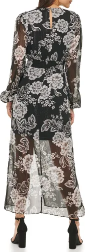 Vista 4 de GUESS Vestido estampado floral de gasa para mujer