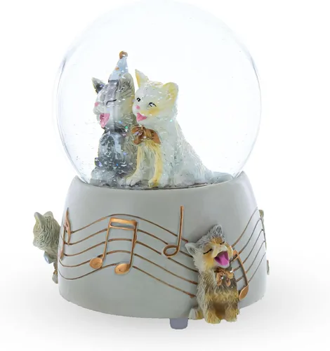 Vista 3 de Gatos Fiesta Musical Agua Nieve Globo