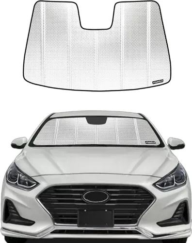 Vista 18 de Pigenius Parasol para parabrisas para Hyundai Sonata 2011-2014, Sonata Hybrid/Hybrid Limited 2015 - Salvaguarda Gris (salvaguarda)