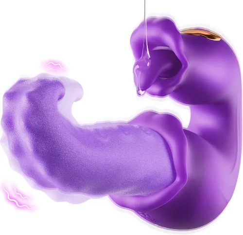 Vista 7 de Vibrador de Juguetes Sexuales, Juguetes para Adultos para Mujeres, Vibradores de Empuje, Consolador Rose, Juguete Sexual con 10 Modos de Lamer
