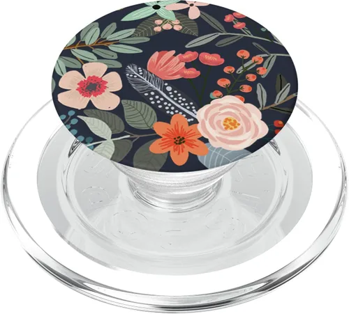 Vista 8 de Lindo colorido jardín botánico patrón floral PopSockets PopGrip: agarre intercambiable para teléfonos y tabletas