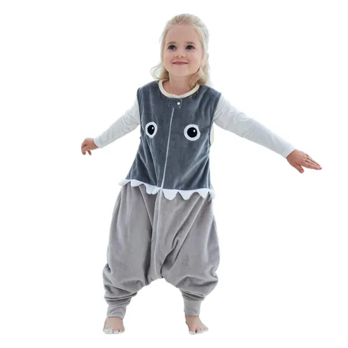 Vista 10 de MICHLEY - Saco de dormir para niños pequeños con pies, recién nacidos, bebés sin mangas, saco de dormir con cremallera de 2 vías, manta portátil Oso