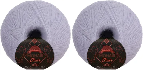 Vista 13 de JubileeYarn Mohair Elixir Yarn - 50g/Skein Baby Wool Blend - Cosmopolitan - 1 Skein