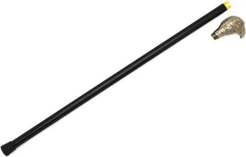 Vista 11 de Snake Eye Tactical Mango de peltre para bastón de caminar de 34.5 pulgadas con pequeño almacenamiento sin hoja