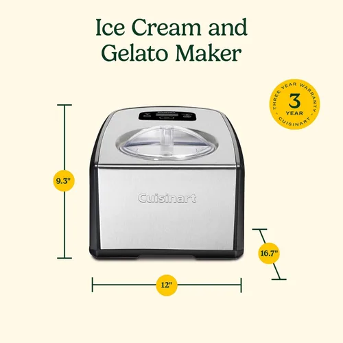 Vista 8 de Cuisinart ICE-100 Máquina para hacer helado y gelato con compresor