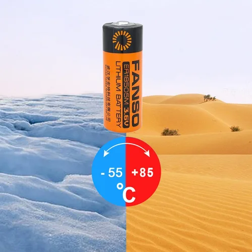 Vista 3 de Paquete de 2 baterías de litio ER18505M ER18505 3.6V A tamaño 3500mAh Lisocl2 (no recargable)