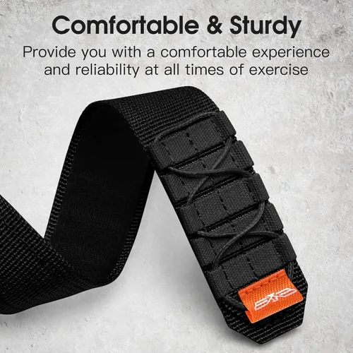 Vista 3 de Bandletic Bandas tácticas resistentes compatibles con Fitbit Versa 4 bandas/Versa 3/Sense 2/Sense, correas deportivas de nailon militar suave y Negro