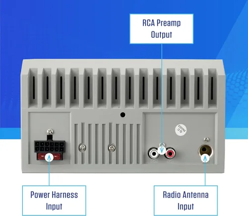 Vista 7 de Jensen MPR420 - Estéreo de coche con Bluetooth doble DIN, radio AM/FM, reproducción USB Llamadas y transmisión de manos libres Bluetooth