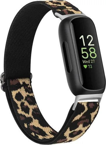 Vista 11 de Vancle Correas elásticas para Fitbit Inspire 3 para mujeres, bandas ajustables y transpirables de nylon elástico compatibles con Fitbit Inspire 3