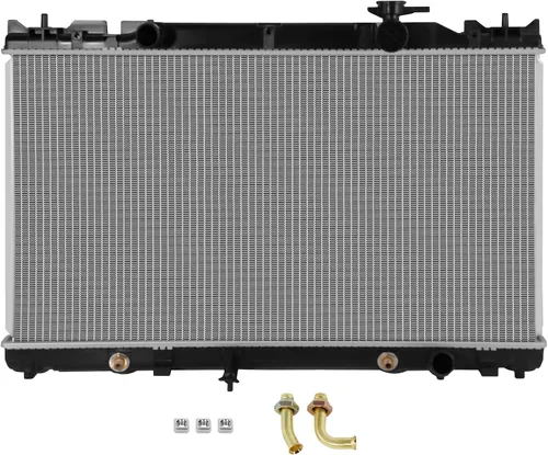 Vista 26 de SCITOO Conjunto de radiador de aluminio refrigerante del motor para 1986-1994 para Nissan D21 2.4L 3.0L 1987 para Nissan para Pathfinder 2.4L