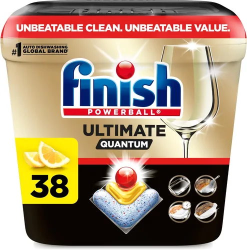 Vista 18 de Finish Ultimate Infinity Shine - Cápsulas para lavavajillas, detergente sin necesidad de pre-enjuague, elimina manchas quemadas, con Protector